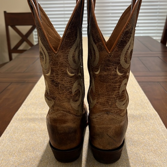 ❤️Tan leather Cowboy “Boots on the Ground” Remix Boots. - Picture 13 of 15